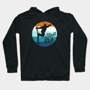 Stail Fish Grab | 70's Vintage Ski Bum Silhouette Hoodie